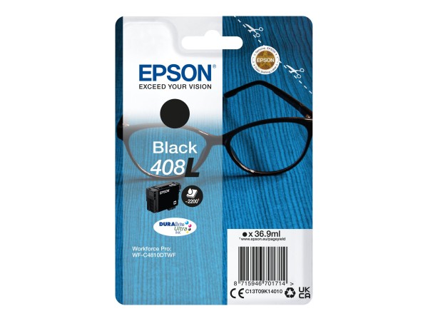 EPSON Ink/Singlepack Black 408L DURABrite Ultr C13T09K14010