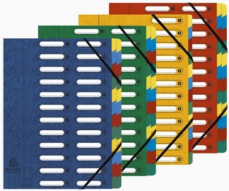 EXACOMPTA Ordnungsmappe, DIN A4, Karton, 7 Fächer, rot