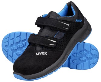 uvex 2 trend Sicherheits-Sandale S1P, schwarz/blau, Gr. 38
