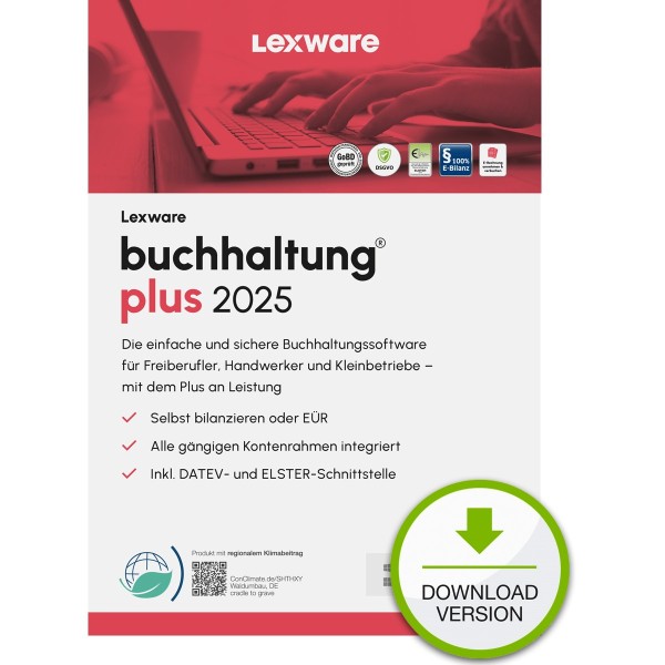 LEXWARE ESD buchhaltung plus 2025 unbegrenzte Laufzeit Download 08856-2040