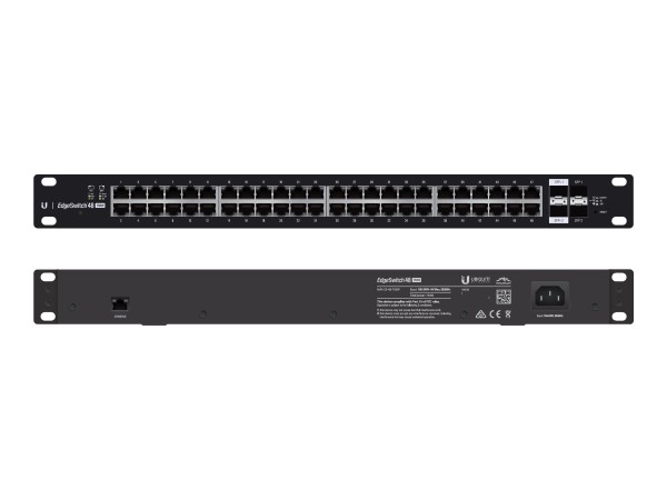 UBIQUITI NETWORKS EdgeSwitch 48, 750W, 48 Gigabit RJ45 Ports, 2 SFP+ ES-48-750W