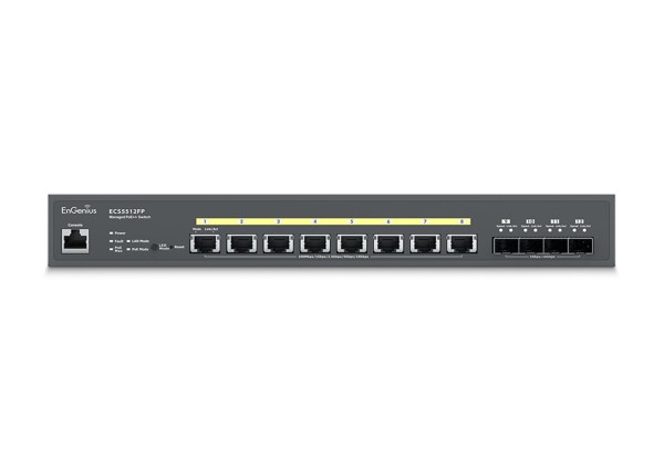 ENGENIUS ECS2512FP 8-port 2.5GbE 4*10Gb SFP 240W PoE af/t/bt 1402A0151301