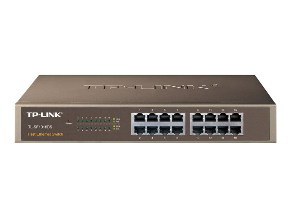 TP-LINK 16-Port 10/100 Mbps Switch 13" Unmanaged TL-SF1016DS