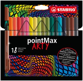 STABILO Fasermaler pointMax ARTY, 42er Karton-Etui