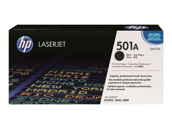 HP 501A Schwarz LaserJet Tonerpatrone (Q6470A) Q6470A