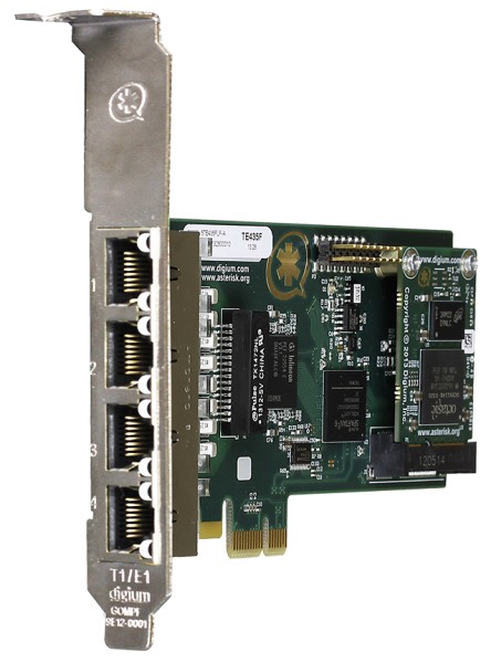 DIGIUM DIGIUM PCIe Wildcard TE435 (Quad-Span) 4xPRI