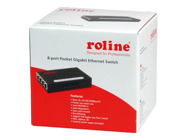 ROLINE ROLINE Gigabit Ethernet Switch Pocket 8 Ports