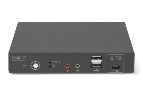 DIGITUS DIGITUS KVM Switch 2-Port 4K30Hz USB-C/USB/HDMI - KVM-Umschalter - 2-Port