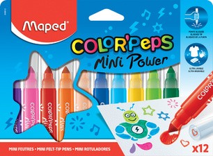 Maped Fasermaler COLOR'PEPS Mini Power, 12er Kartonetui