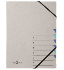PAGNA Ordnungsmappe "Easy Grey", A4, 7 Fächer, grau / orange