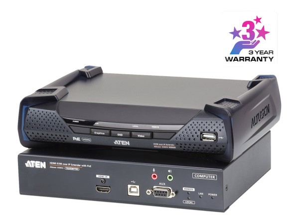 ATEN KE8952, Receiver and Transmitter - KVM-/Audio-/USB-/serieller Extender KE8952