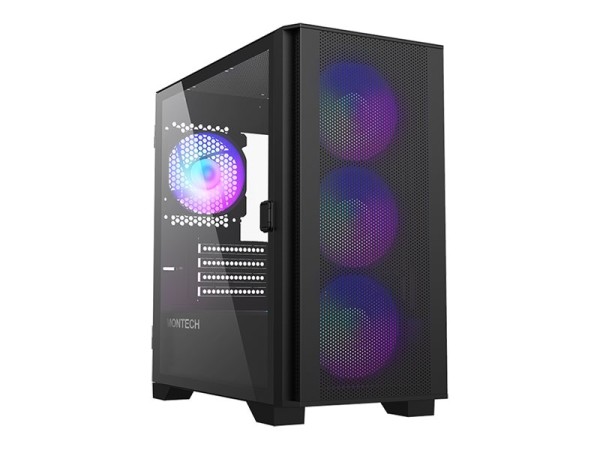 MONTECH AIR 100 ARGB, Micro-ATX, Tempered Glass - schwarz AIR 100 ARGB BK