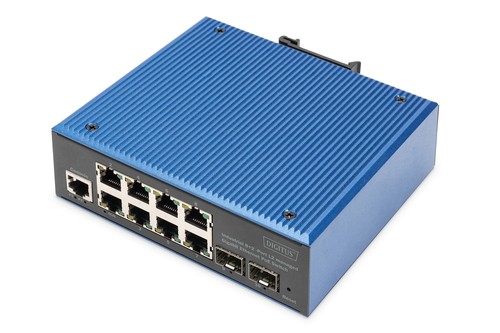 DIGITUS Switch 8+2-Port L2 managed Gigabit Ethernet PoE DN-651157