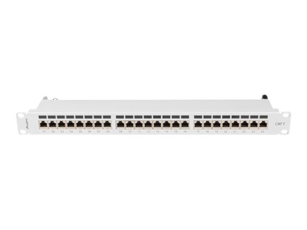 LANBERG Patchpanel 24-Port 1U 19" Cat. 7 FTP geschirmt grau PPS7-1024-S