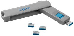 LogiLink USB-C Sicherheitsschloss, 1 Schlüssel / 4 Schlösser