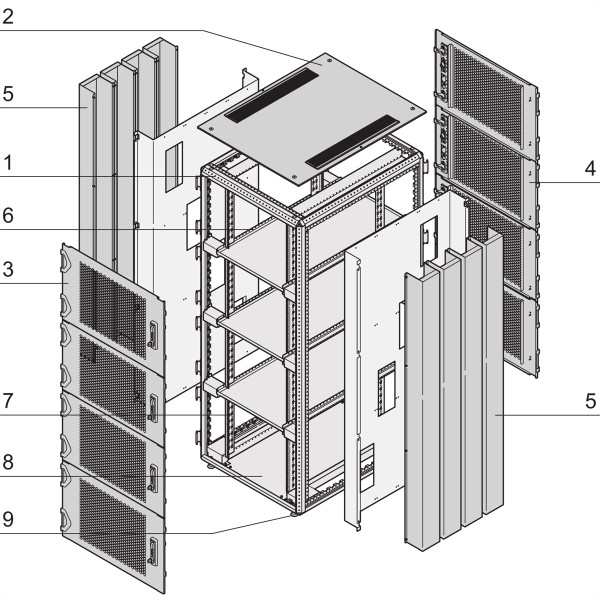 SCHROFF nVent SCHROFF 10130224 19 Zoll Netzwerkschrank (B x H x T) 800 x 22 10130224