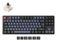 KEYCHRON K8 Pro schwarz/blau, DE-Layout, Gateron G Pro Brown, Hot-Swap, Alu K8P-J3P-DE