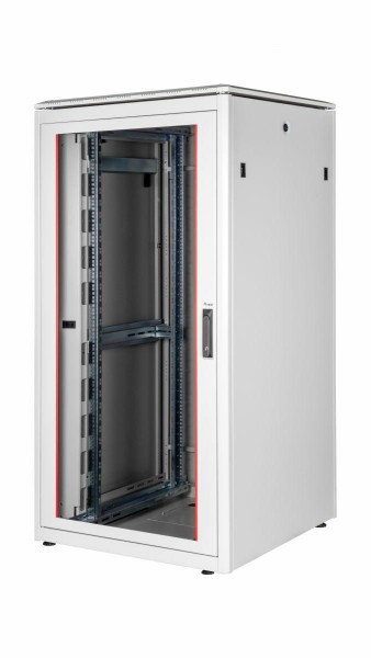 EQUIP Serverschrank 19" 32U 800x800mm Glastür grau EDF-32-8080-G-HJAA