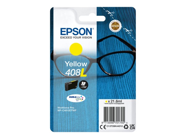 EPSON Ink/Singlepack Yellow 408L DURABrite Ult C13T09K44010