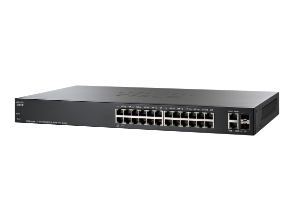 CISCO SYSTEMS CISCO SG220-24P 24-Port PoE Smart Plus Switch 24x 10 100 with SF220-24P-K9-EU