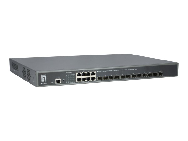 LEVELONE LEVEL ONE Switch  8x GE GTL-2091 12xGSFP 19"