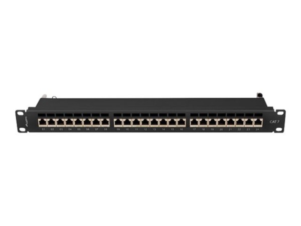 LANBERG Patchpanel 24-Port 1U 19" Cat. 7 FTP geschirmt schw. PPS7-1024-B