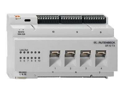 RUTENBECK Gigabit-Switch SR 10TX GB f.REG-Montage 23510505