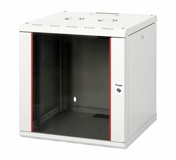 EQUIP Serverschrank 19" 12U 600x600mm Glastür grau EPM-12-6060-G-CBAA