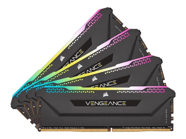 CORSAIR Vengeance PRO SL Schwarz 32GB Kit (4x8GB) CMH32GX4M4E3200C16