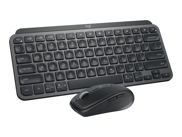 LOGITECH Kombi Wireless MX Keys Tastatur-und-Maus-Set schwarz US 920-011061