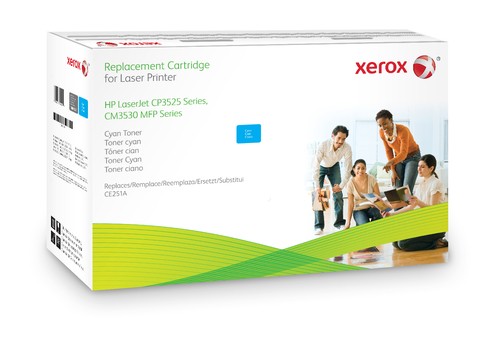 Xerox Tonerpatrone Cyan. Entspricht HP CE251A. Mit HP Colour LaserJet CM3530 MFP - Colour LaserJet CP3525 kompatibel