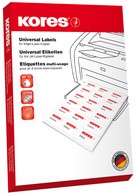 Kores Universal-Etiketten, 105 x 99 mm, weiß, 100 Blatt