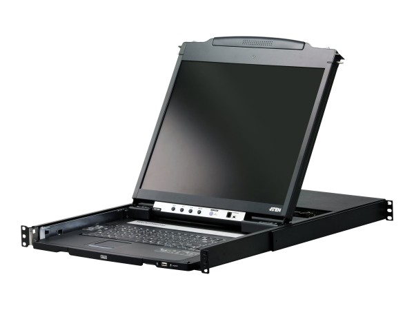 ATEN CL5800N KVM-Konsole, 48cm LCD, VGA, PS/2-USB, Peripheral Port, Tastatu CL5800N D