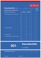 herlitz Formularbuch "Kassenbericht 501" DIN A5, 50 Blatt