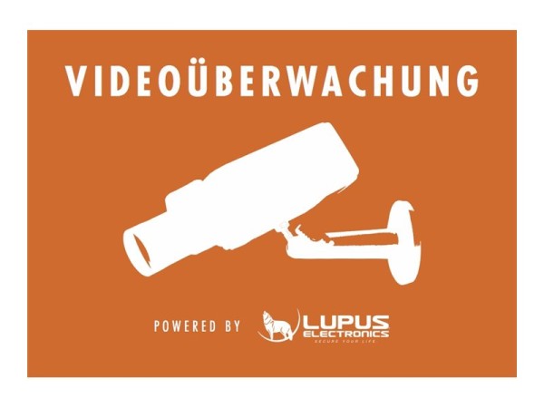 LUPUS ELECTRONICS Lupus Aufkleber: Achtung Videoüberwachung 10862