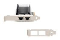 DIGITUS PCI Expr Card 2x Cat6a RJ45 High+Lowprofile DN-10163