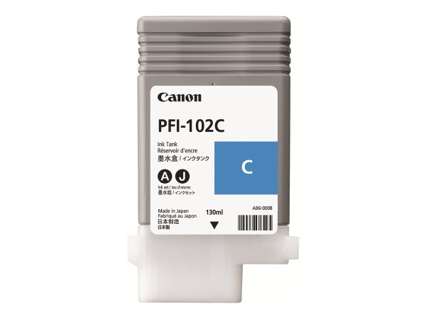 CANON LUCIA PFI 102 C Cyan Tintenbehälter 0896B001