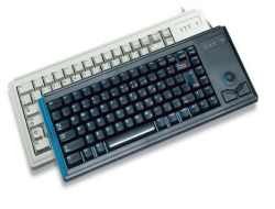 Cherry Slim Line Compact-Keyboard G84-4400 - Tastatur - Laser - 84 Tasten QWERTZ - Grau