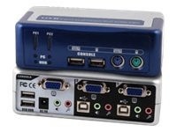 EFB ELEKTRONIK EFB ELEKTRONIK 2-Port KVM Switch PS/2-USB-Audio-USB2.0 Hub incl. Kabelset