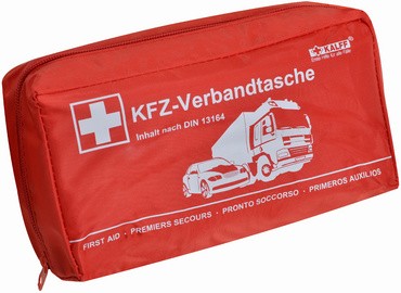 KALFF KFZ-Verbandtasche Kompakt, Inhalt DIN 13164, schwarz 023505