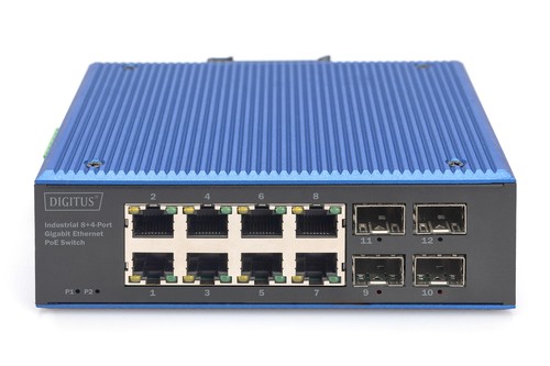 DIGITUS Switch 8+4 -Port Gigabit Ethernet PoE DN-651153