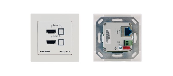 KRAMER WP-211T 4K60 4:2:0 HDCP 2.2 HDMI Wall?Plate Auto?Switcher und PoE Em WP-211T/US(W/B)