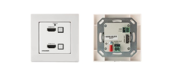 KRAMER WP-211X 2:1 4K HDR HDMI Wall-Plate Automatik-Umschalter EU-Version WP-211X/EU-80/86(W)