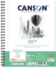CANSON Zeichenpapierblock 1557, DIN A4+, 180 g/qm, 30 Blatt