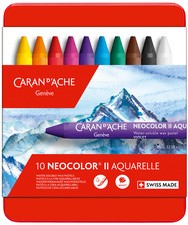 CARAN D'ACHE Aquarell-Wachsmalstift NEOCOLOR II, 10er Etui