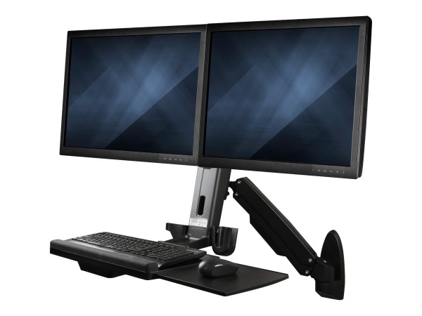 STARTECH.COM Wandmontage Sitz-/ Steh Workstation - Dual Monitor bis zu 60,9 WALLSTS2