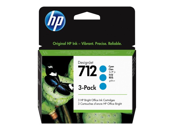 HP Inc. HP 712 3-PACK 29-ML CYAN