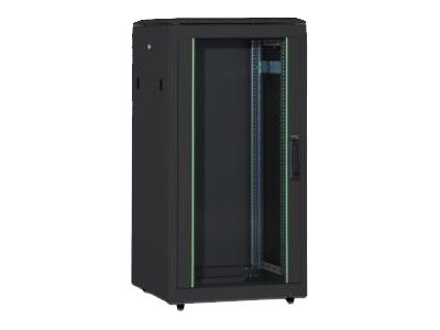 DIGITUS 42HE Unique Netzwerkschrank 600x1000mm Glastür Schwarz DN-19 42U-6/10-B-1