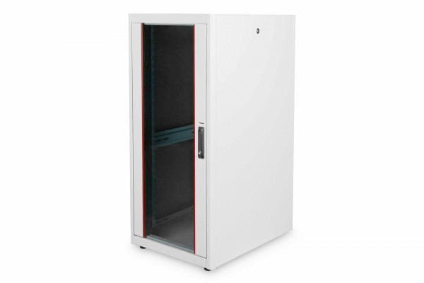 EQUIP Serverschrank 19" 26U 600x800mm Glastür grau EBF-26-6080-G-BAAA