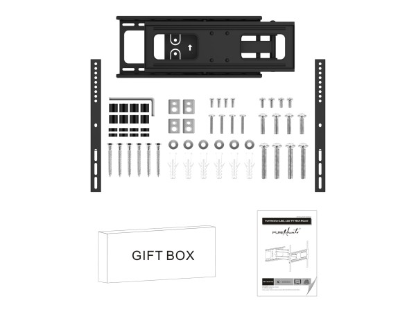 PURELINK Puremounts PM-FM30-400 132,10cm (52") Schwarz Flachbildschirm-Wand PM-FM30-400